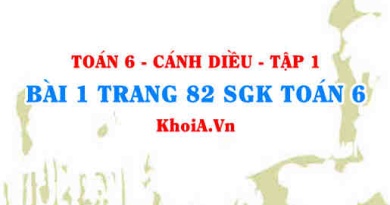 Bài 1 trang 82 SGK Toán 6 tập 1 Cánh Diều